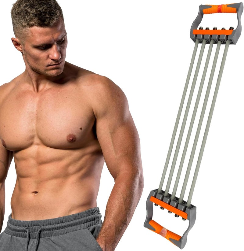 VOPOCO Chest Expander for Men Adjustable Forearm Strengthener with Removable Tubes Arm Trainer for Arm Chest Back Muscles Chest Upper Body Workout Equipment for Home Gym Fitness Muscle Training Exercise - Image 1